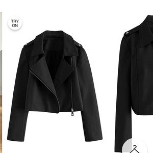 NWT Chicwish Edgy Faux Leather Moto Jacket in Black